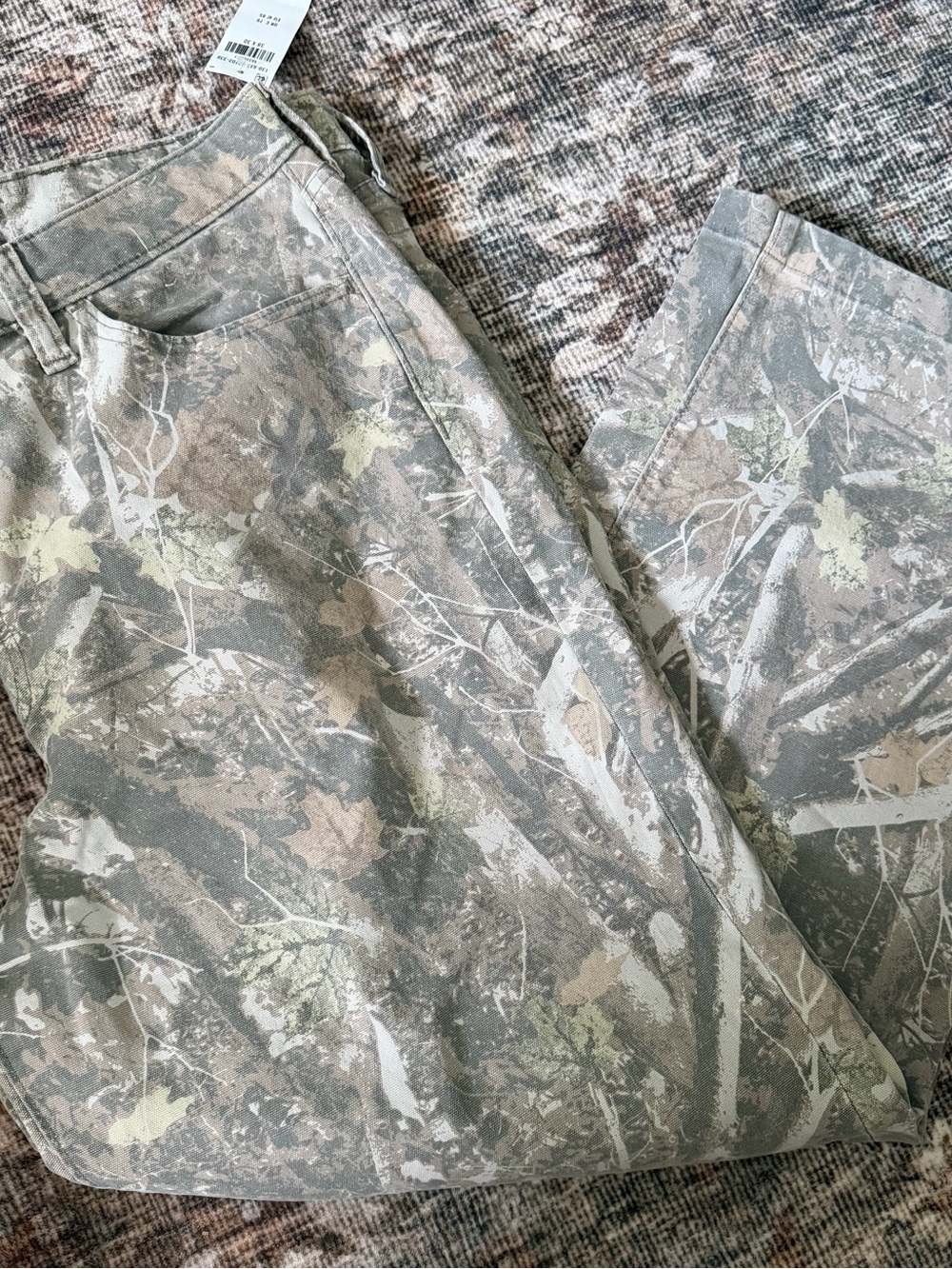 A&F Men's Camouflage Print Jeans - Gray/Tan